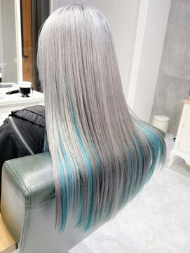 ストレートロングデザインカラー