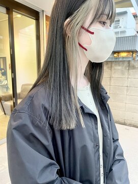 ラック 津田沼(LUCK) フェイスフレーミング/インナーカラー/ホワイトベージュ