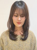 ウィル あべの店(WiLL)&nbsp;イメチェン似合わせ小顔レイヤーカットミディアムウルフ田嶋6