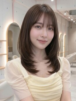 個室型美容室 グルグル 表参道店(GULGUL)の写真/<圧倒的高評価な韓国レイヤーカット>毛先数ミリ単位にこだわる小顔を創る顔周りカット*[表参道駅/髪質改善]