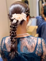 フォーエス(4S)&nbsp;編み下ろし　～結婚式お呼ばれヘアアレンジ～