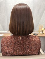 ネウィ 宮崎店(newi)&nbsp;ストカール×切りっぱなしボブ×艶ブラウン