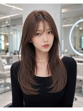 ジル バイ ジゼル 博多店(JILL by GiseL)&nbsp;ミディアム レイヤーカット 顔周りレイヤー 透明感 20代30代