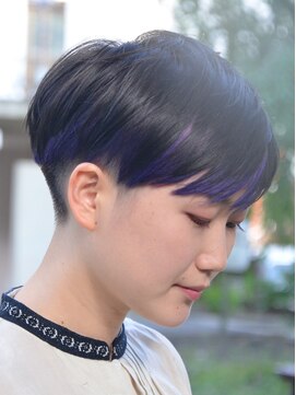ロムサンク(L'HOMME CINQ) インナーパープル×マッシュショート