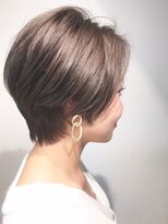 ナロー(NALLOW Bead's) *グレージュカラー*斜めバング*前髪なしショート*
