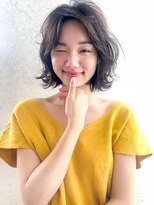 Liberte銀座 大人可愛い小顔ボブ×透け感ベージュ