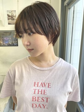 ハート(HART) 丸みショート×ベージュ