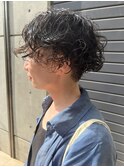 ナチュラルスパイラルパーマ×インナーカラー