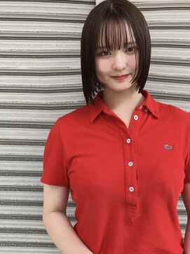 ソウバイジョージ(Sow by George) 切りっぱなしボブ美髪ショートボブ黒髪ウルフ博多天神大名