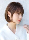 前髪あり大人小顔ショートボブ 30代40代50代【AIN.表参道】川原