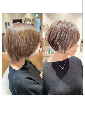 アンド ストーリーズ(&STORIES) 大人可愛い小顔ひし形クビレ丸み20代30代40代大人ショート(蘭)