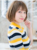 ハイライトシースルーバング切りっぱなしボブc5上尾20代30代40代