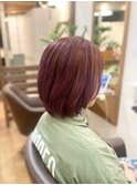 30代40代50代/艶髪/カシスカラー/サラツヤボブ