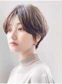 ♪大人ショートボブ丸みショートカットマッシュショート前髪あり