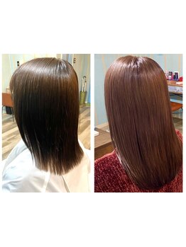 ハリと艶、細毛軟毛タイプに【アマトラトリートメント】熱ダメージタイプに【業界初"酵素トリートメント"】