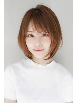 ギークス(GEEKS) 【GEEKS渋谷】ブリーチなし/大人ベージュ/レイヤーボブ/冬カラー