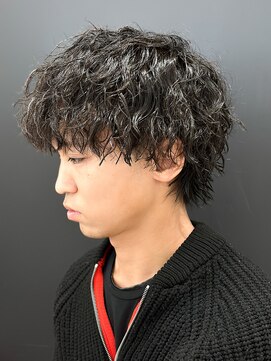 エルマーク 神戸三宮(L-MARK) シャドウパーマメンズカットスパイラルパーマツイスパ波巻き