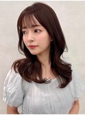 韓国レイヤー/ワインレッド/マロンベージュ/イメチェン/幡ヶ谷