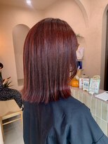 トリコ 柏(tricot)&nbsp;ミディアムボブ　チェリーボルドー