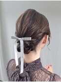 シニヨン お団子 お呼ばれ 20代 30代