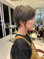 アース 大曽根店(HAIR&MAKE EARTH) earthショートレイヤーボブミルクティー丸みショートボブ