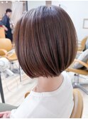 【morio成増/児玉】丸みショートボブ　縮毛矯正