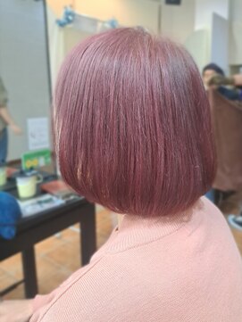 ルナ 大船店(LUNA) 大人女性の上品ピンクボブ