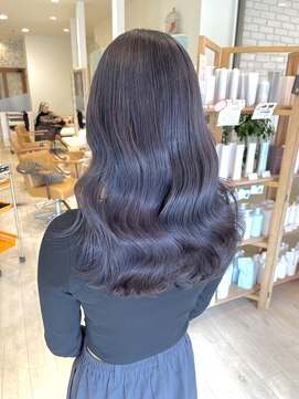 ルーム 郡山店(ROOM) ブリーチ1回～ラベンダーグレー×髪質改善カラー♪