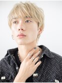 爽やか学生ホワイトブロンド韓国風ナチュラルマッシュg草加