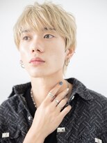 メンズヘア ビーセカンド 草加店(MENS HAIR B-2) 爽やか学生ホワイトブロンド韓国風ナチュラルマッシュg草加