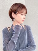 ハンサムショート/丸みショートボブ/20代30代40代50代/顔周り