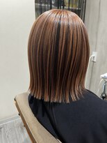 パダ 天六店(PADA) 切りっぱなしボブ × 髪質改善 × アンブレラカラー