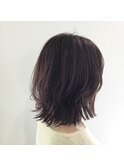 外ハネボブ ピンクベージュ