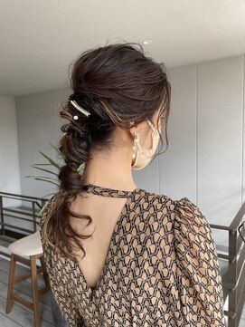 リバレッジ 広尾(Leverage) 編みおろし結婚式ヘアセット