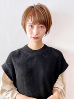 アイティーバイアルバム 八王子店(IT by ALBUM) ミニーショート_外ハネボブセクションカラーペールベージュ_8915