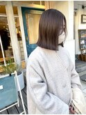 ナチュラルグレージュとボブ
