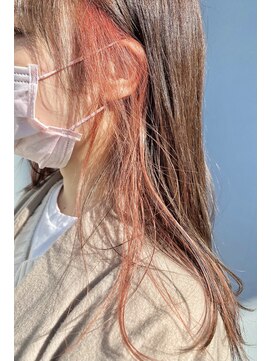 イマジン 川越(IMAGINE) 10代20代30代透明感抜群!可愛いインナーカラーピンクベージュ