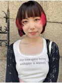【心斎橋hen】ピンクヘアー ステップカット