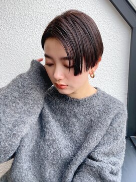 ハウスアンドヘアーワークス(House&Hair works) 前髪長め大人小顔ショート30代40代50代　藤沢