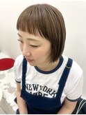 細めのハイライトカラーで白髪ぼかし♪