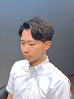 ビーダンディー(Bee dandy) ビジネスツーブロック ナチュラルパーマ 七三アップバング