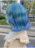 ユニコーンカラー/寒色系カラー/ブルーカラー/パープルカラー