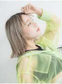 ダブルカラー♪外はねハイトーンボブ