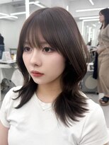 アマトウキョウ アユンチェ(AMA TOKYO×AYUNCHE) 韓国ヘア 透明感カラー 2wayバング レイヤーカット 顔周り