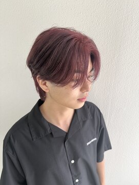 ゴットフロー(GOTTO FLOW) ワインレッド/ボルドーカラー/センターパート/メンズカラー