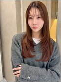 レイヤーカット 2way前髪 ナチュラルベージュ