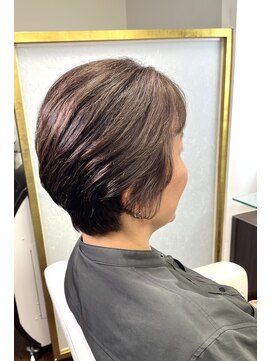 白髪ぼかし×ショート