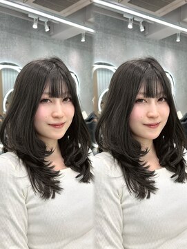グローアイヴィ 大宮(GLROW IVY) ▼オリーブグレージュハッシュカットザクザクレイヤー