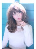 大人かわいい☆ふんわりカール・セミディ