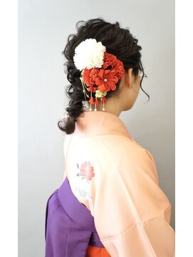 ヘアアンドメイクジップ恵比寿 (Hair＆Make ZIP) 卒業式ヘア編みおろし　袴　着付け